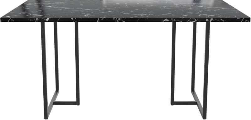 CosmoLiving Astor Table à manger imitation marbre Noir – Image 4