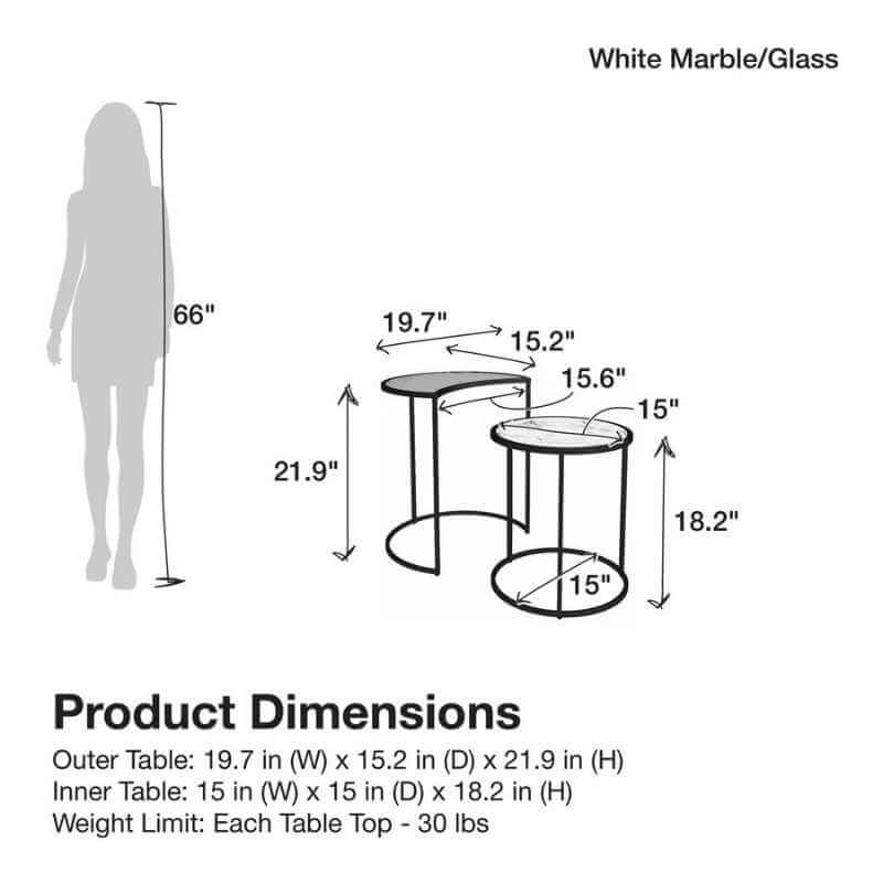 Tables d'appoint gigognes Mr. Kate Moon Phases – Image 3