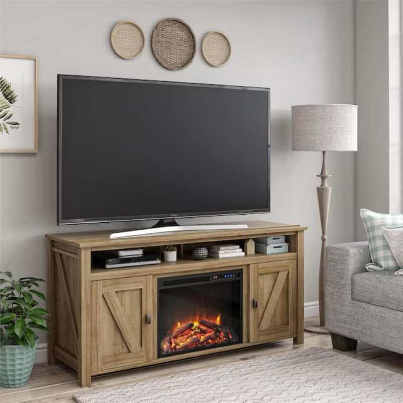 Foyer électrique encastrable Ameriwood Home 23" – Effet flammes LED – Avec ou sans chauffage – Image 3