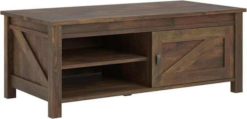 Table basse rustique Ameriwood Home Farmington – style farmhouse – Rustic – Image 2