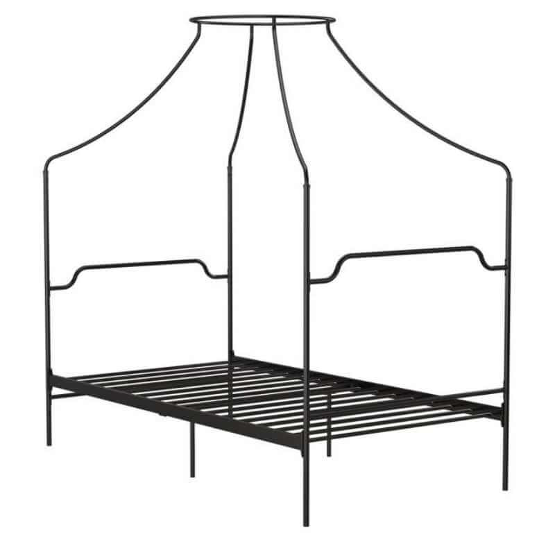 Dorel Camilla – Lit simple à baldaquin en métal avec hauteur ajustable, noir – Image 3